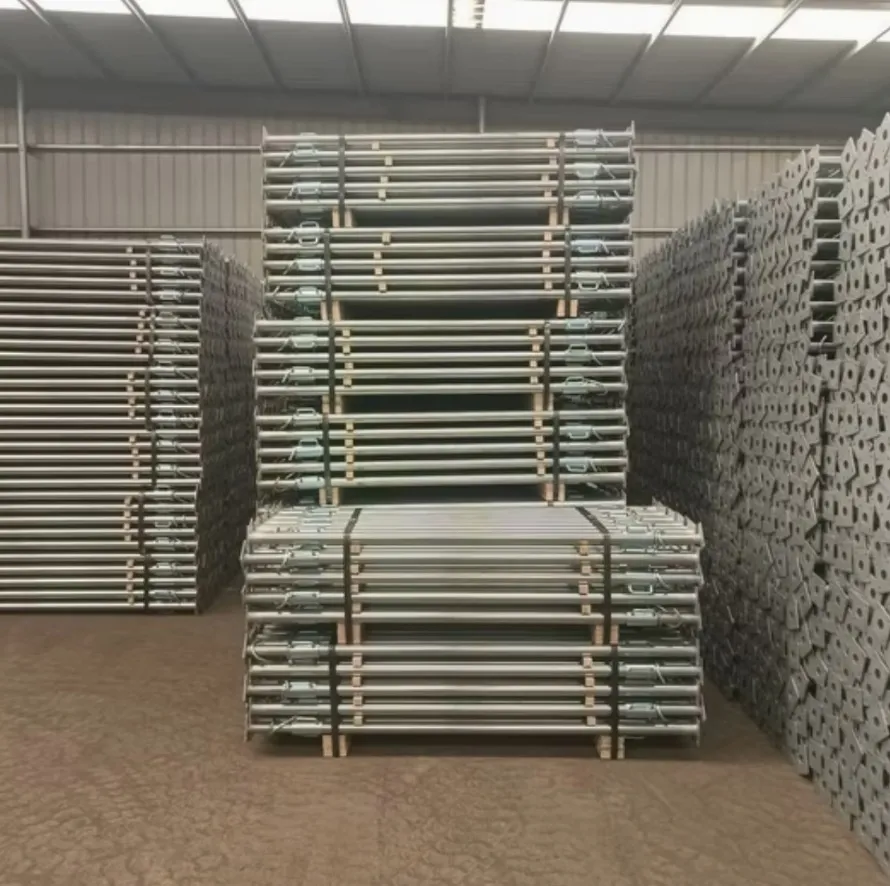 Italian-type steel props in warehouse