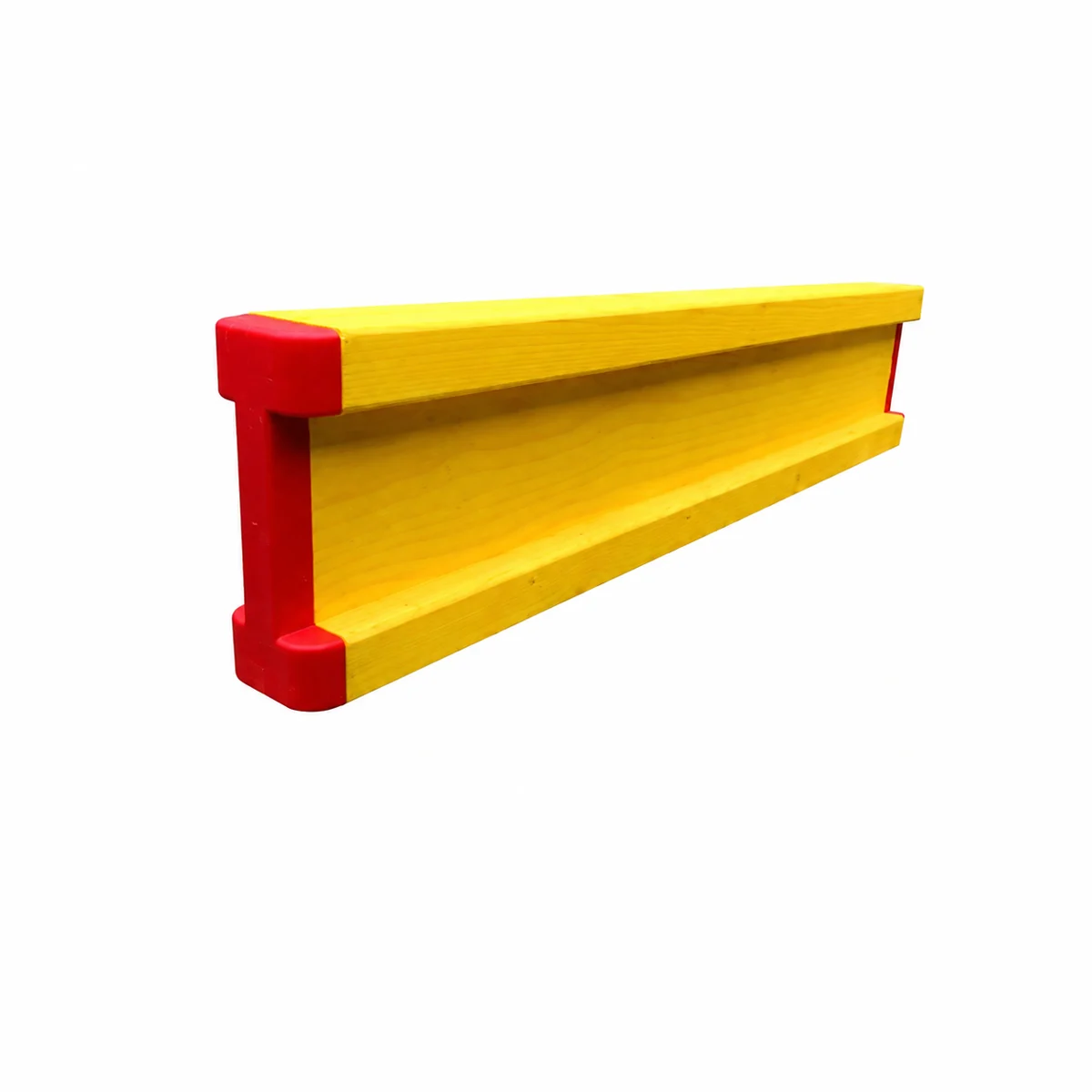 Yellow H20 timber formwork beam with red end caps